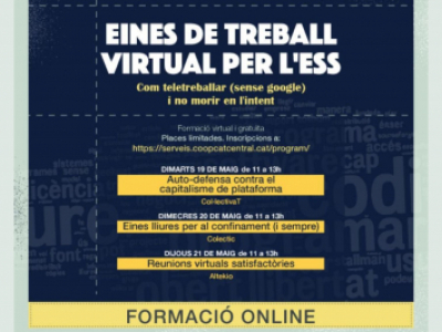 Com teletreballar sense Google (i no morir en l'intent): L'Ateneu Cooperatiu de la Catalunya Central oferirà eines de treball virtual per a l'Economia Social i Solidària