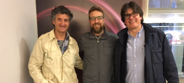 Patxi Uriz, esquerra, guanyador d'un premi Goya Patxi Uriz, esquerra, guanyador d'un premi Goya