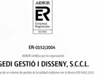 Gedi renova per quinzè any consecutiu el certificat de gestió de qualitat ISO 9001